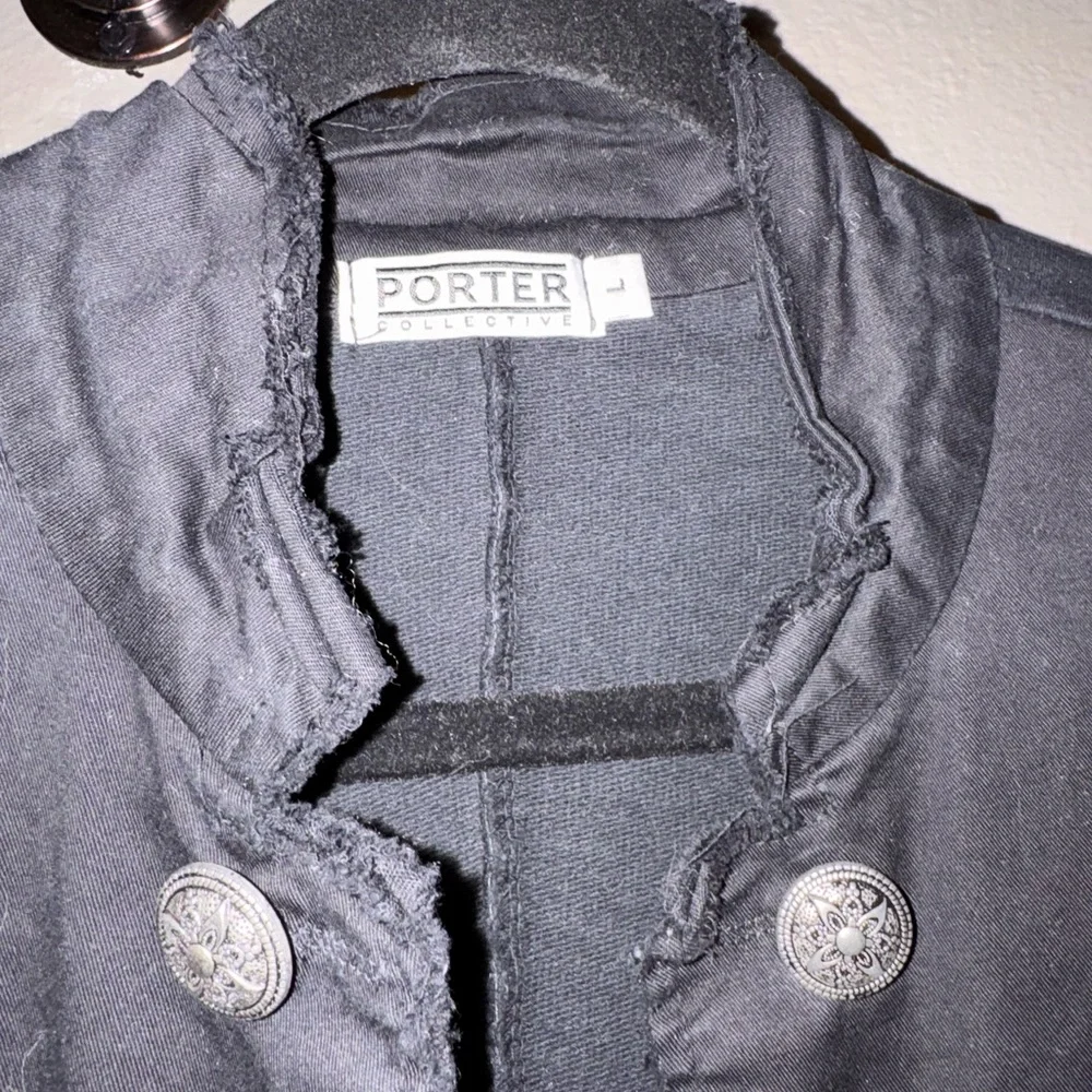 Porter Collective Alchemy Women's Black Military Style jacket size Large - Picture 2 of 3